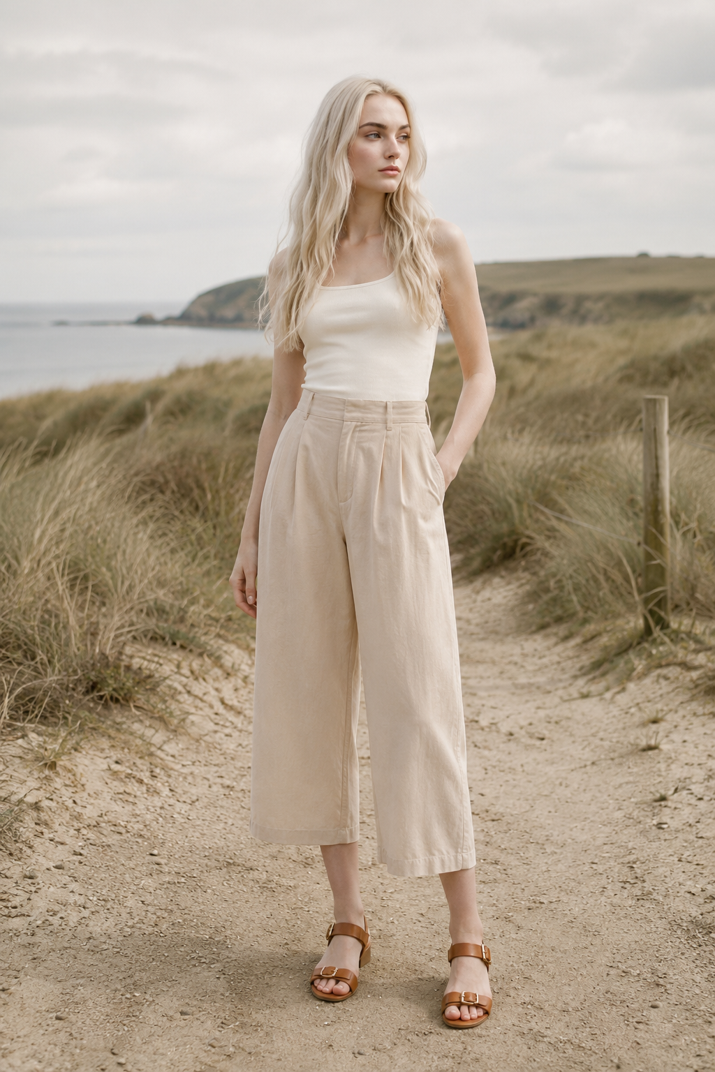 Fern 84 crop trouser front chapter frame