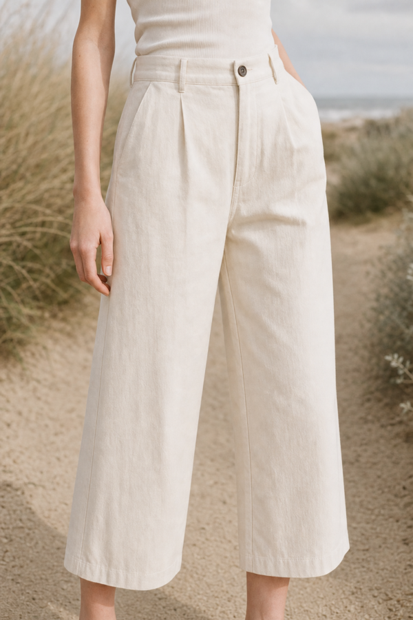 Chapter 09 crop trouser fabric detail