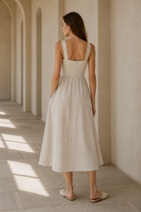 Fern 16 midi dress back or construction