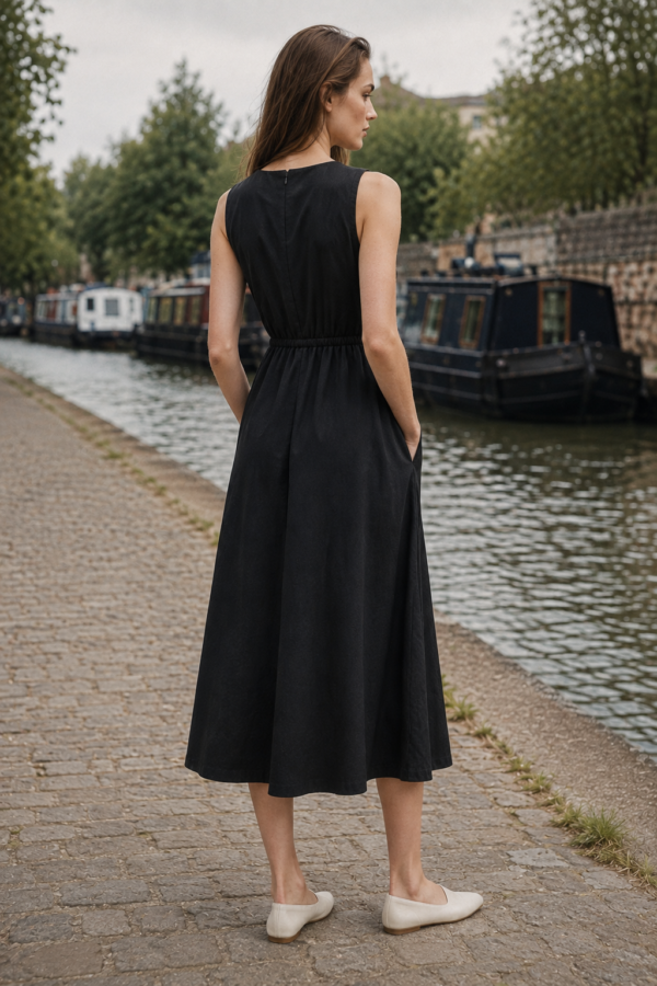 Fern 26 midi dress back or construction