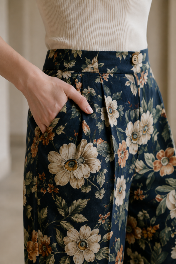 Chapter 29 crop trouser fabric detail