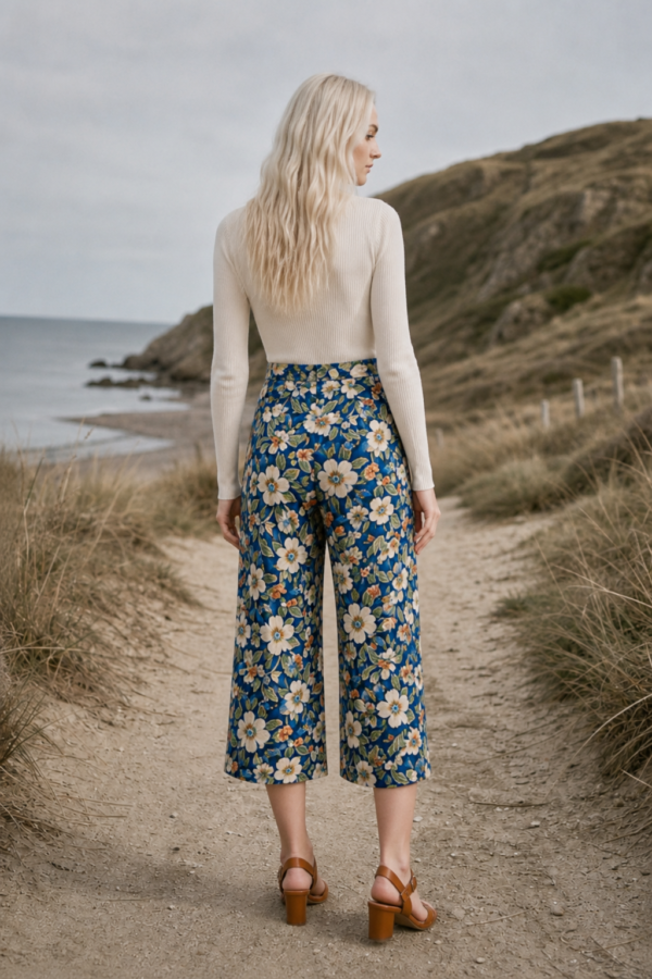 Fern 34 crop trouser back or construction
