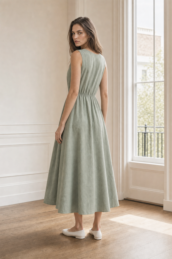 Fern 36 midi dress back or construction