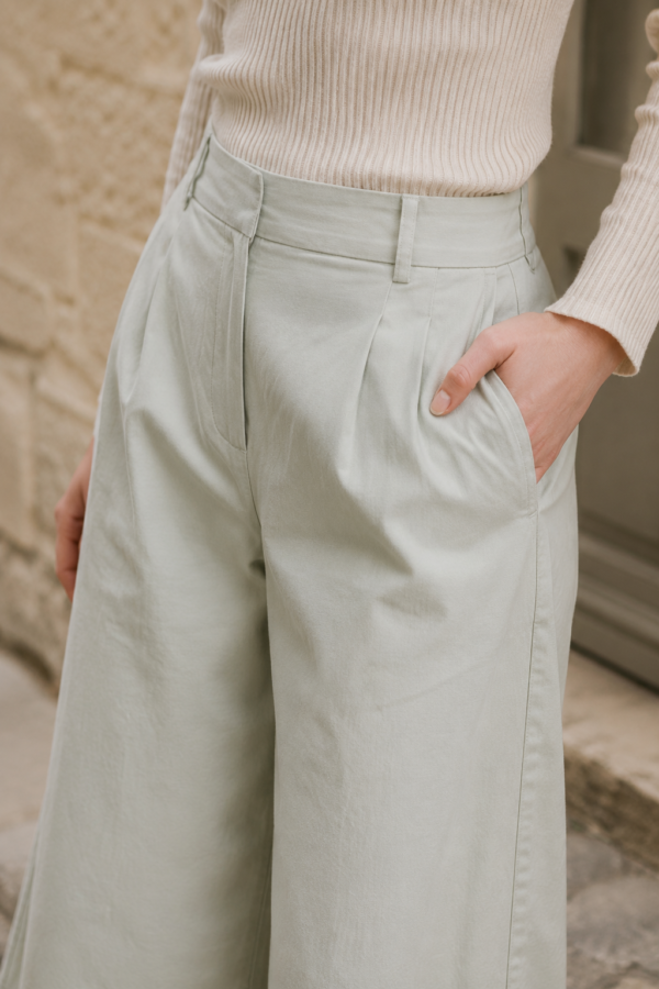 Chapter 39 crop trouser fabric detail