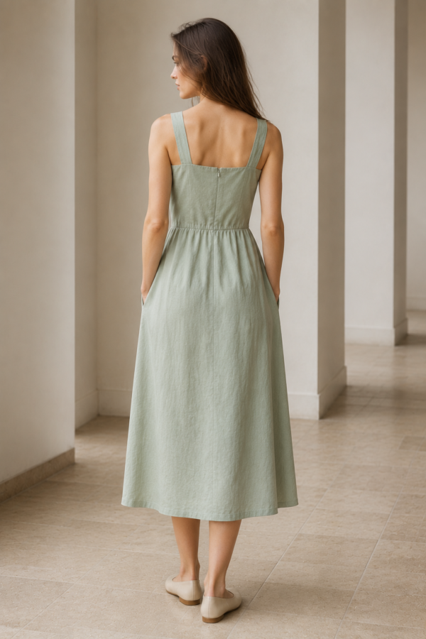 Fern 66 midi dress back or construction