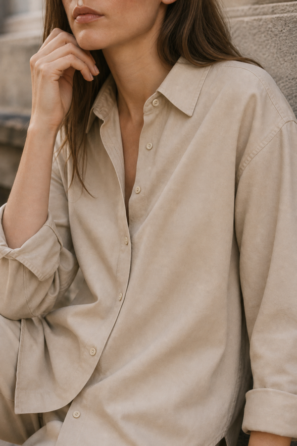 Stone 68 cotton shirt fabric detail