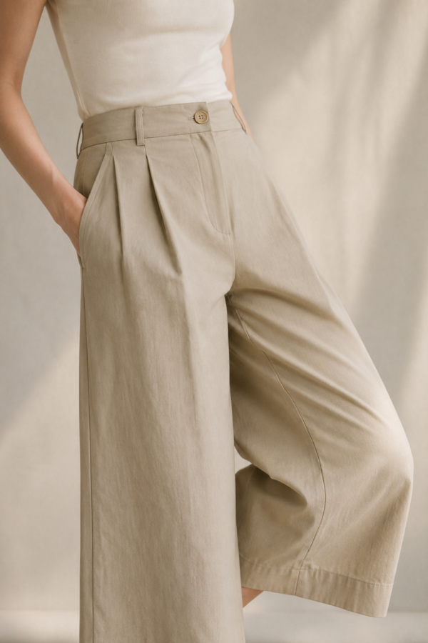 Chapter 69 crop trouser fabric detail