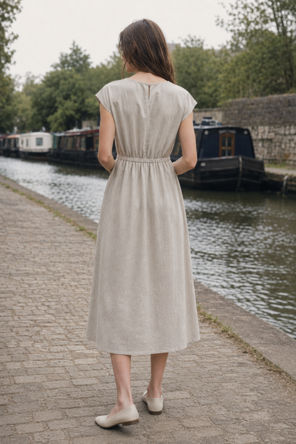 Fern 76 midi dress back or construction